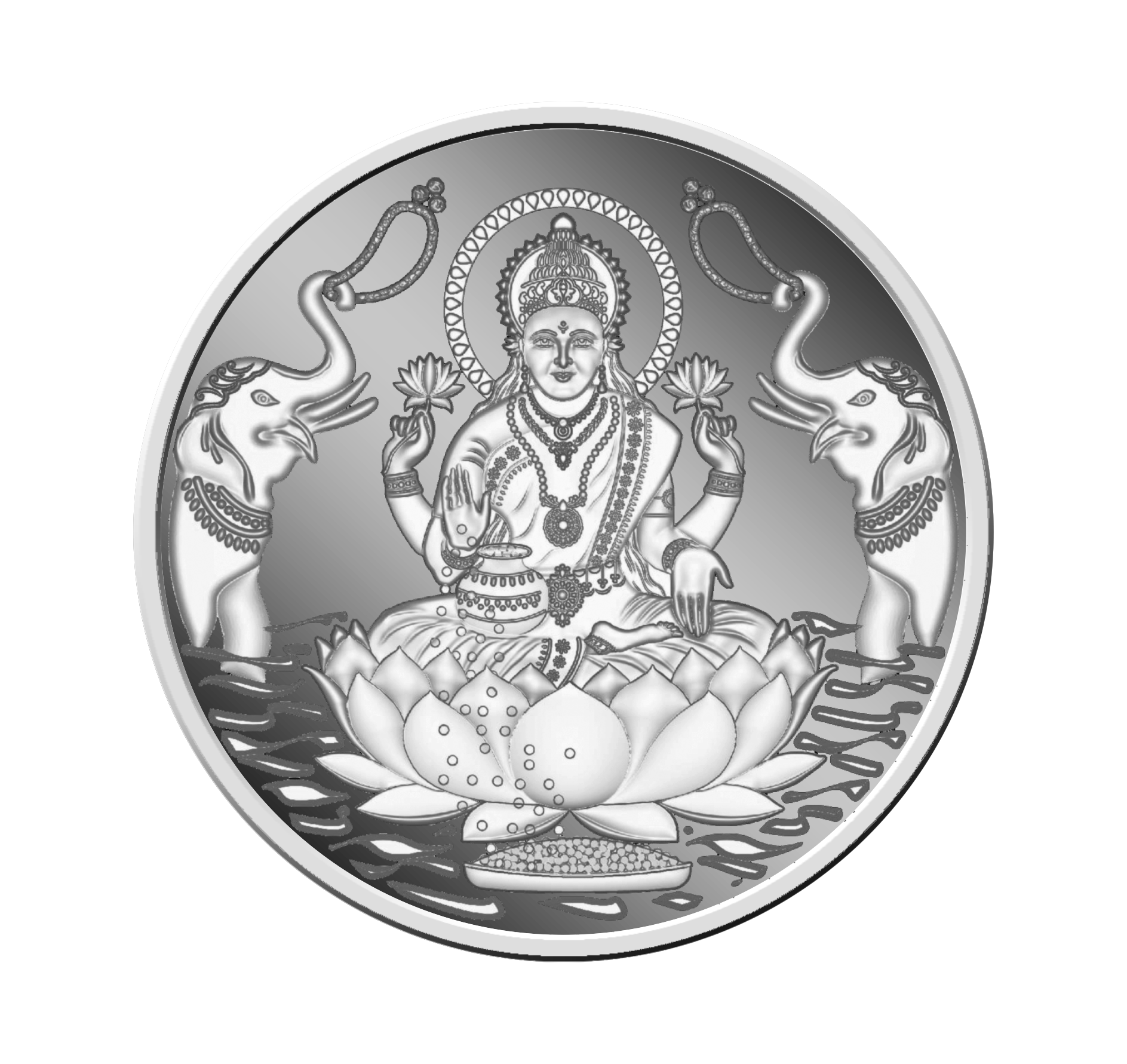 MB Mint silver round Laxmi coin